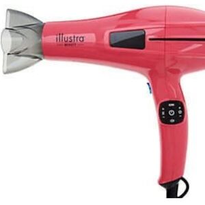 Illustra Beauty Temperature Precision HairDryer Inc Attachment & Mesh Bag NWoT